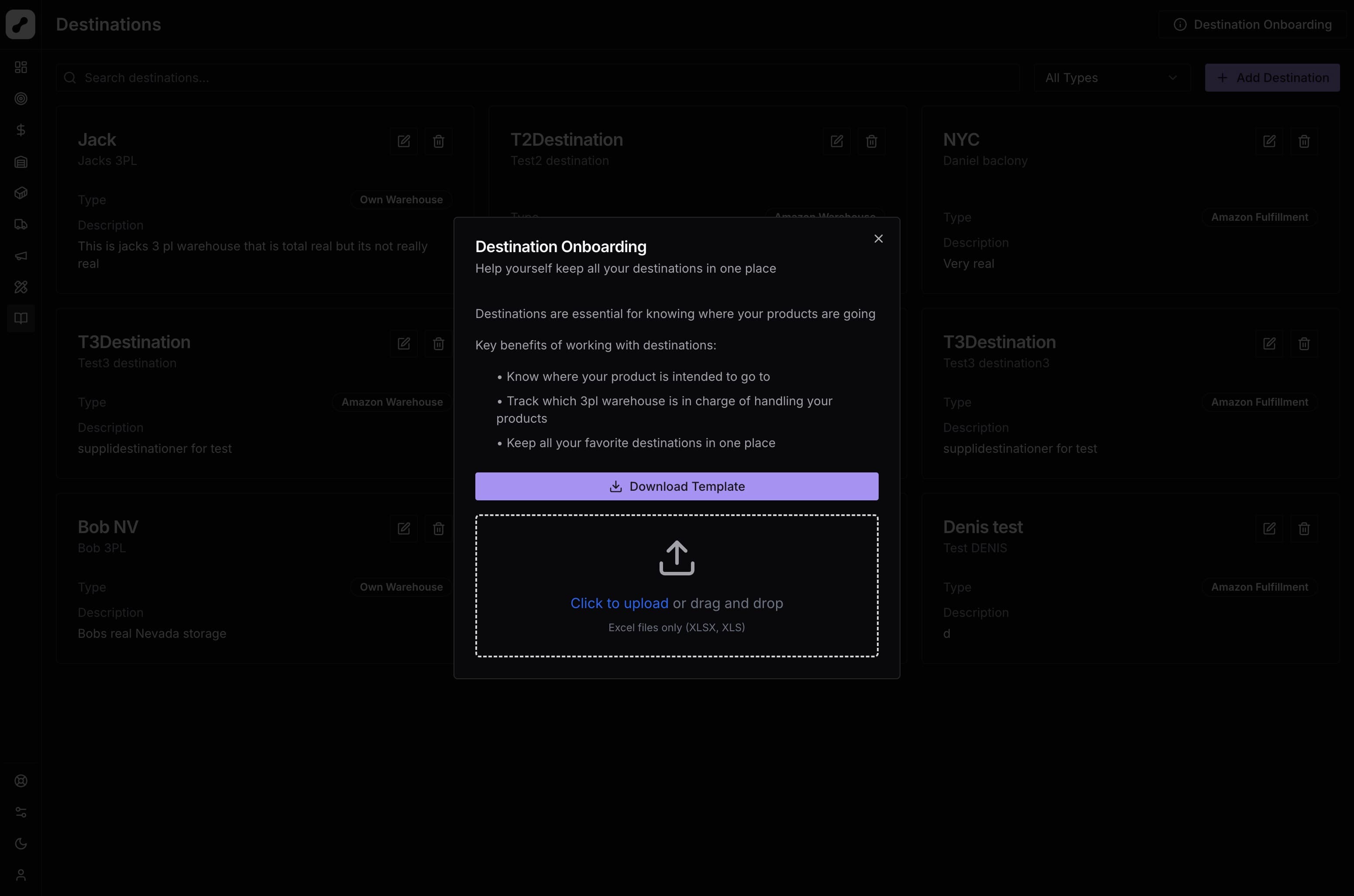 Destination Template Example